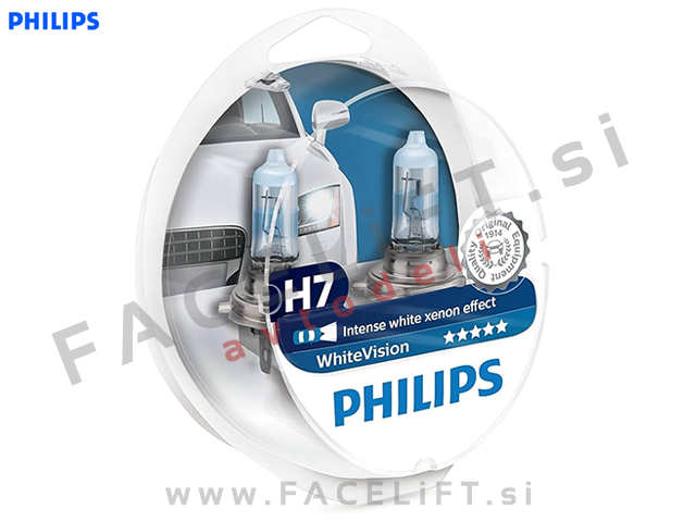 Halogenske žarnice Philips White Vision H7 55W 12V
