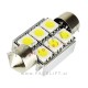 LED žarnica C5W 6x SMD (5050) CANBUS 12V