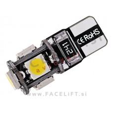 LED žarnica T10 W5W 5x SMD (5050) CANBUS 12V bela