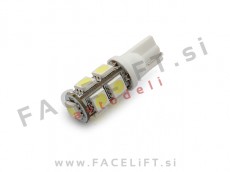 LED žarnica T10 (W5W) 9x SMD (5050) 12V bela