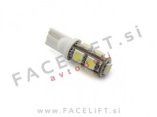 LED žarnica T10 (W5W) 9x SMD (5050) 12V bela