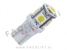 LED žarnica T10 (W5W) 5x SMD (5050) 24V