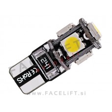 LED žarnica T10 W5W 5x SMD (5050) CANBUS 12V oranžna