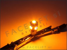 LED žarnica T10 W5W 5x SMD (5050) CANBUS 12V oranžna