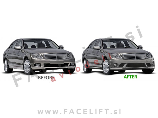Mercedes C S204 W204 07-11 sprednji odbijač AMG izgled PDC SRA Mercedes C S204 W204 07-11 sprednji odbijač AMG izgled PDC SRA