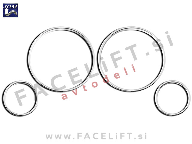 BMW 7 E38 94-01 obročki števcev kromirani (sijaj)
