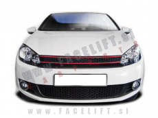 VW Golf 6 08-12 mreža sprednjega odbijača srednja GTI izgled
