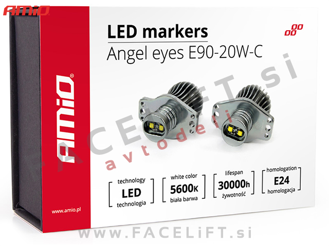 BMW 3 E90 E91 05-08 LED Angel Eyes markerji 20W (40W)