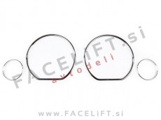 VW Golf 3 91-97 obročki števcev kromirani VW Golf 3 91-97 obročki števcev kromirani