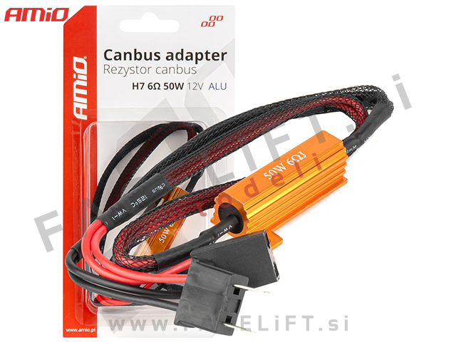 Upor CANBUS H7 (PX26d) 50W 6Ω 12V