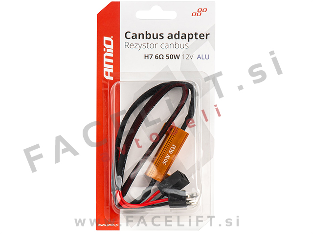 Upor CANBUS H7 (PX26d) 50W 6Ω 12V