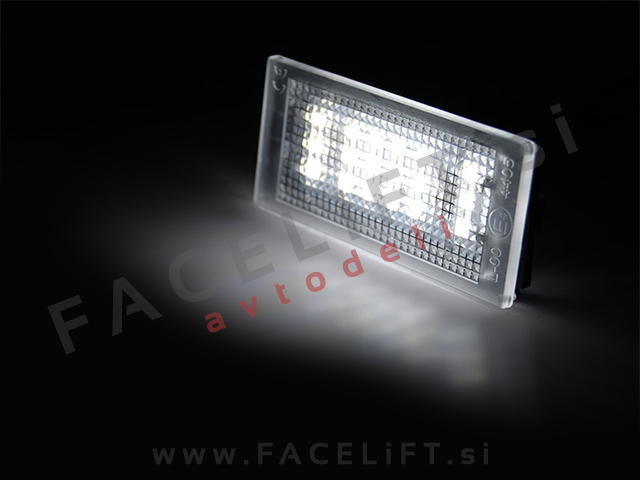 LED osvetlitev registrske tablice z ohišjem BMW 3 E46 Cabrio Coupe 03-07
