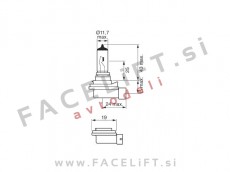 Halogenska žarnica Hella H9 65W 12V