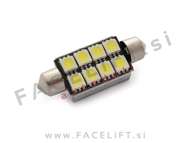 LED žarnica C5W 8x SMD (5050) CANBUS 41mm 12V
