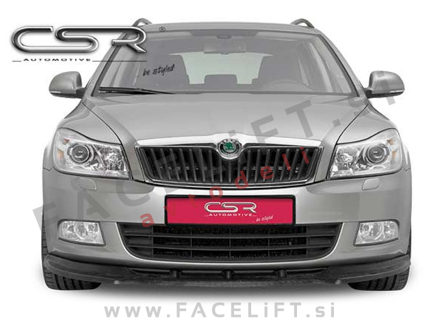 Škoda Octavia / 1Z (08-13) / podaljšek sprednjega odbijača / črni (mat)