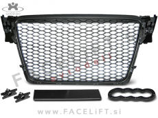 Audi A4 B8 8K 07-11 maska RS izgled črna (mat)