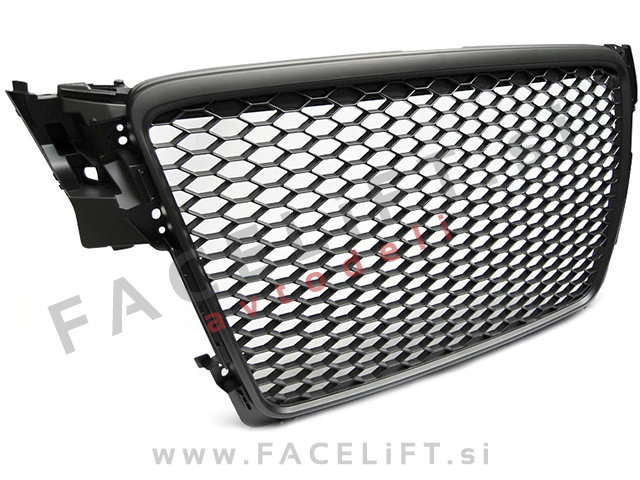 Audi A4 B8 8K 07-11 maska RS izgled črna (mat)