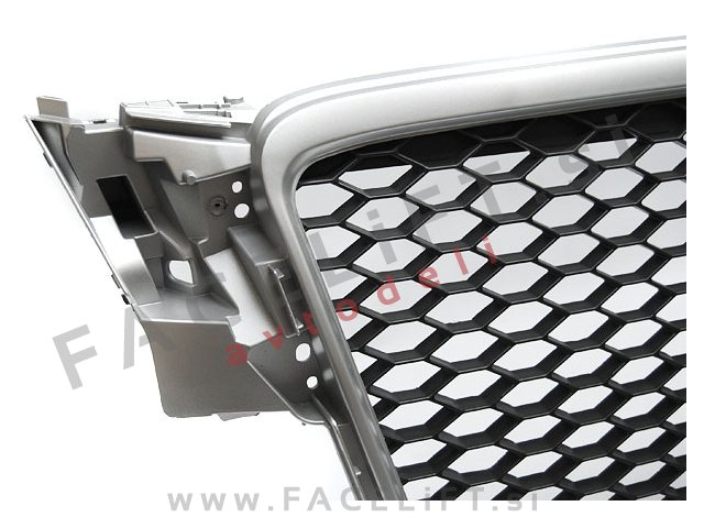 Audi A4 B8 8K 07-11 maska RS4 izgled srebrna (mat)