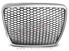 Audi A6 4F C6 08-11 maska RS izgled srebrna (mat)