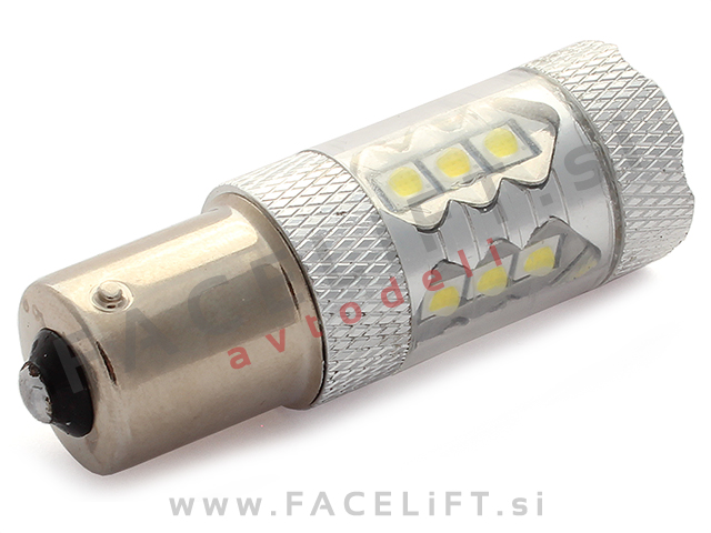 LED žarnica P21W BA15s 1156 80W CANBUS 12V