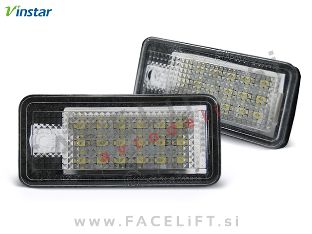 Audi A3 8P 8PA 03-12 LED osvetlitev registrske tablice z ohišjem