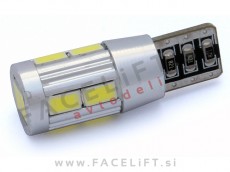 LED žarnica T10 W5W 10x SMD (5630) CANBUS 12V