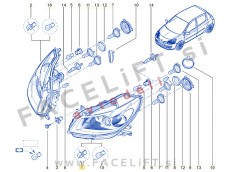 Renault Clio 3 05-09 žaromet desni