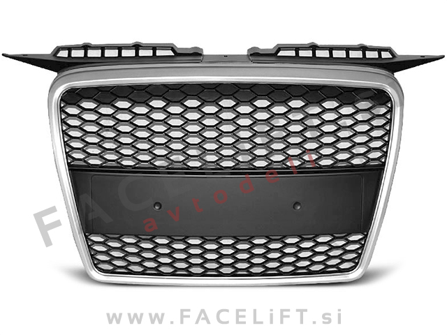 Audi A3 8P 8PA 05-08 maska RS izgled srebrna mat Audi A3 8P 8PA 05-08 maska RS izgled srebrna mat