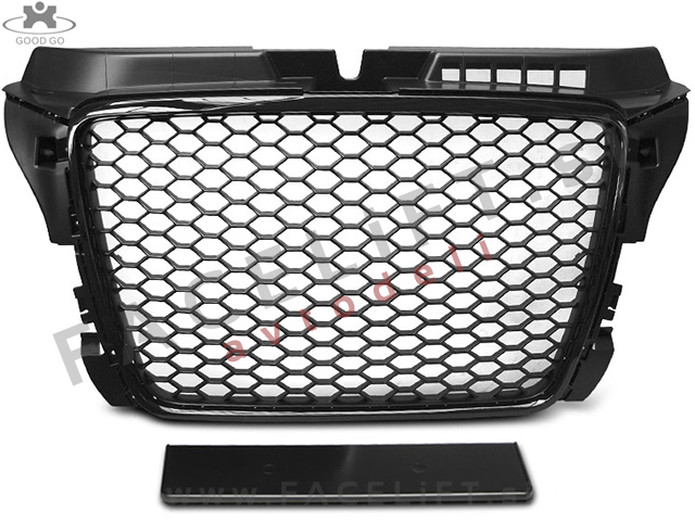 Audi A3 8P 8PA 08-12 maska RS3 izgled črna (sijaj)