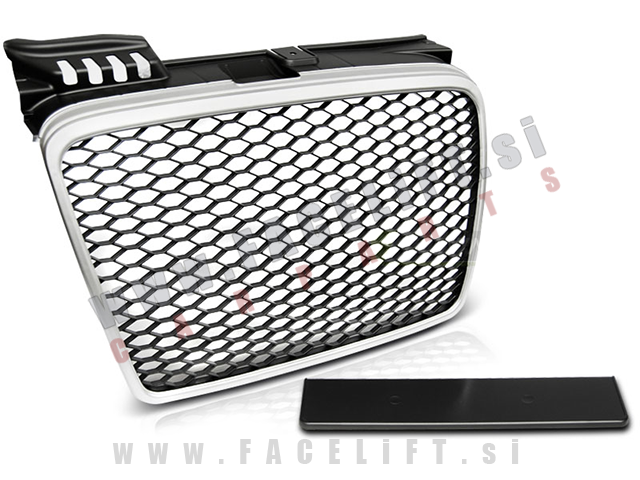 Audi A4 B7 8E 04-08 maska RS izgled srebrna (mat)