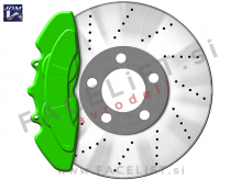 Barva za zavorne čeljusti zelena sijaj