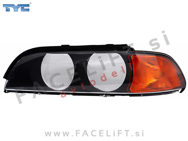 BMW 5 E39 95-00 steklo žarometa levo
