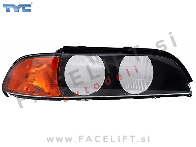 BMW 5 E39 95-00 steklo žarometa desno