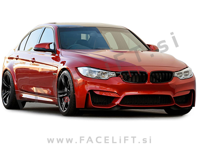 BMW 3 F30 F31 11-19 ledvičke M3 izgled črne (sijaj)