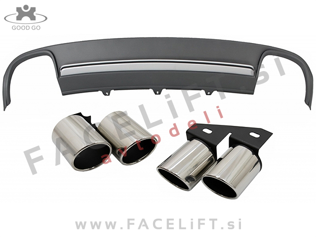 Audi A4 / B8 8K (07-11) / difuzor z nastavki za izpuh / S4 izgled