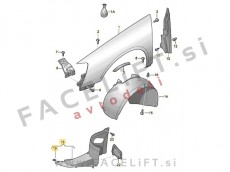 VW Passat 3C B6 05-10 sprednji kolotek sprednji del desni VW Passat 3C B6 05-10 sprednji kolotek sprednji del desni