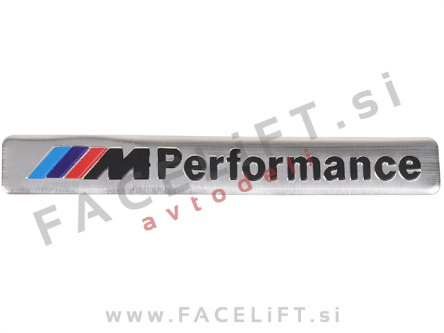 BMW M-Performance emblem (3D nalepka) srebrna (mat) BMW M-Performance emblem (3D nalepka) srebrna (mat)