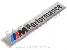 BMW M-Performance emblem (3D nalepka) srebrna (mat)