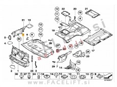 BMW 5 E39 95-03 zaščita motorja