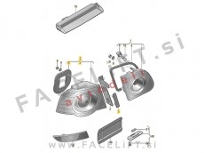 VW Passat 3C B6 Limuzina 05-10 zadnja zunanja LED luč leva