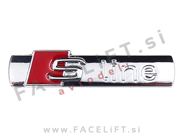 2x Audi S Line Schriftzug Logo S Emblem selbstklebend 9x30mm rot silb,  34,95 €