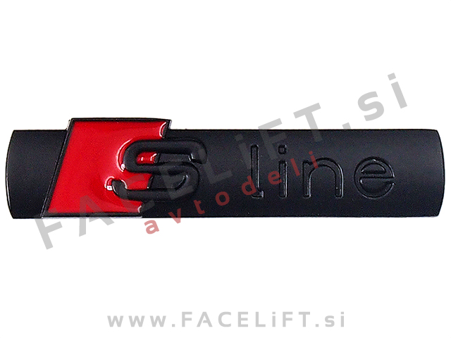 Audi S line emblem (3D nalepka) črna (mat) Audi S line emblem (3D nalepka) črna (mat)