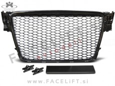 Audi A4 B8 8K 07-11 maska RS izgled črna (sijaj)