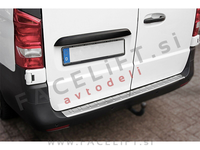 Mercedes Vito W447 14- zaščita zadnjega odbijača srebrna (mat)