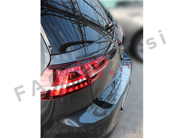 VW Golf 7 Hatchback 12-20 zaščita zadnjega odbijača kromirana sijaj