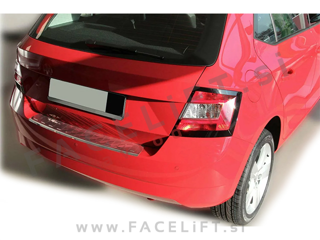 Škoda Fabia Hatchback 14- zaščita zadnjega odbijača kromirana sijaj