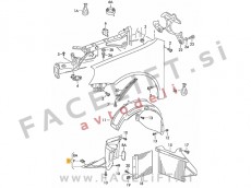 VW Golf 5 03-08 sprednji kolotek sprednji del levi