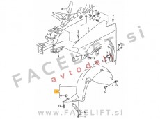 VW Touran 1T 03-06 sprednji kolotek levi