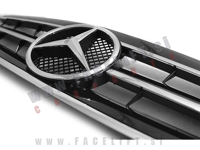 Mercedes C S 203 W203 00-07 maska črna kromirana CL izgled