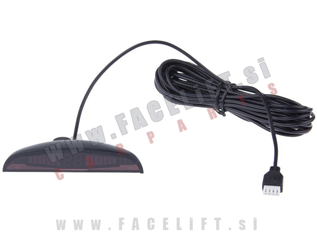 Parkirni senzorji PDC z LED prikazovalnikom / 4x senzor / beli / 12V Parkirni senzorji PDC z LED prikazovalnikom / 4x senzor / beli / 12V